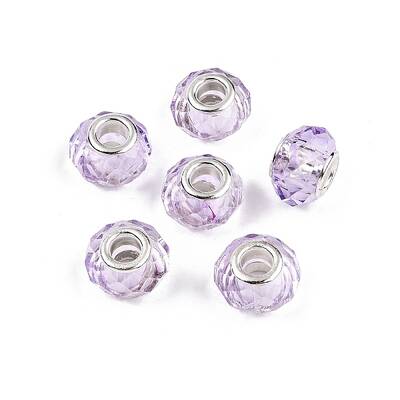 Baking Paint Transparent Glass European Beads