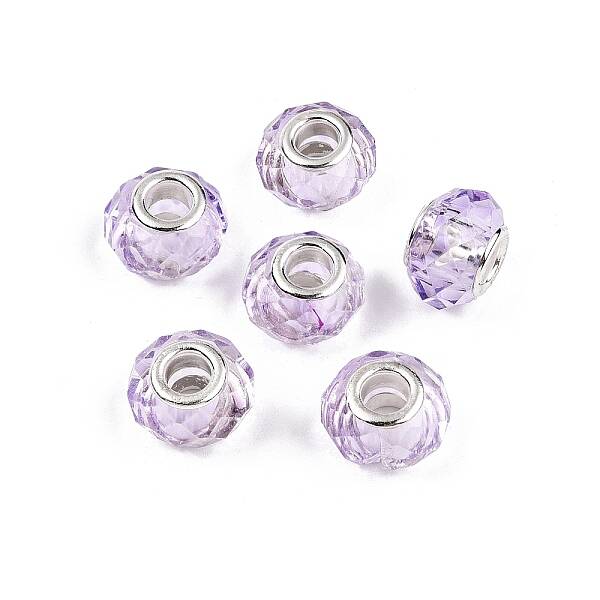 Baking Paint Transparent Glass European Beads