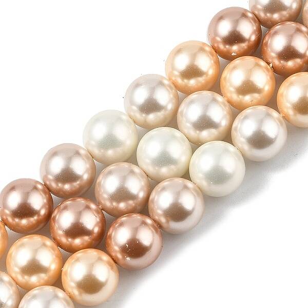 Round Shell Pearl Beads Strands