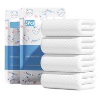 Disposable Towel, 5 Counts Portable Large Thicken Disposable Face Towel, Soft Absorbent Towel, Disposable Face Towel for Outd...
