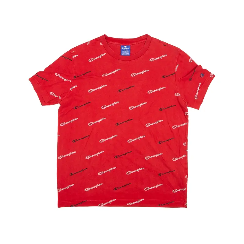 CHAMPION T-Shirt Red Short Sleeve Mens S