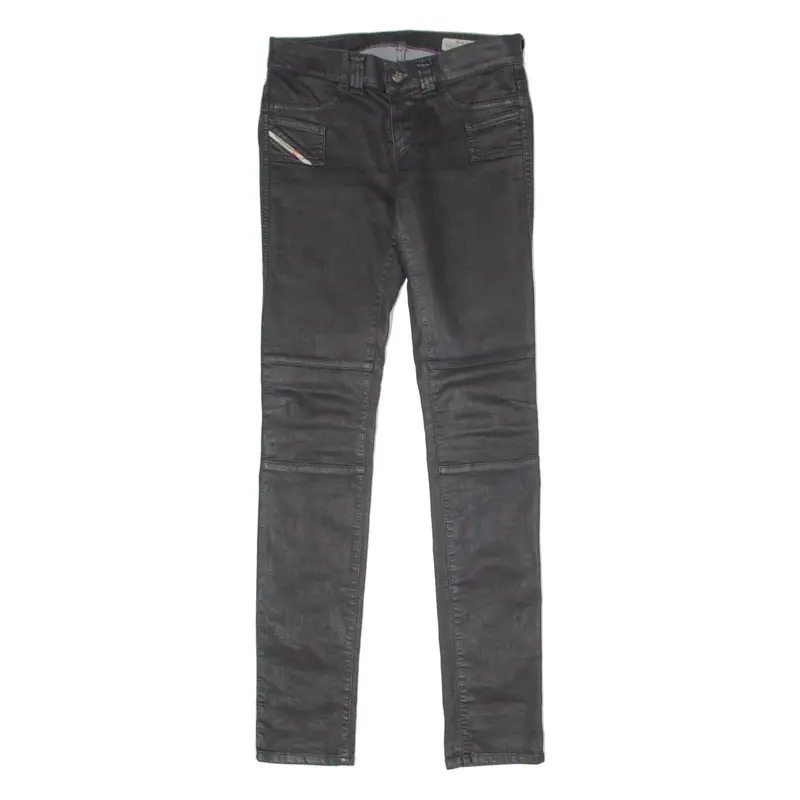 DIESEL Low Waist Stretch Womens Trousers Black Slim Jegging W26 L32
