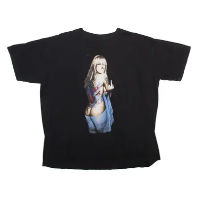 MR. BIG Kate Moss Tattoo Model Mens T-Shirt Black Crew Neck 2XL