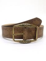 Punk Style Colorblock Pu Buckle Business Fashion Belt, Casual Trendy Waistband, Vintage Brown Western Casual Dress Belt for W...