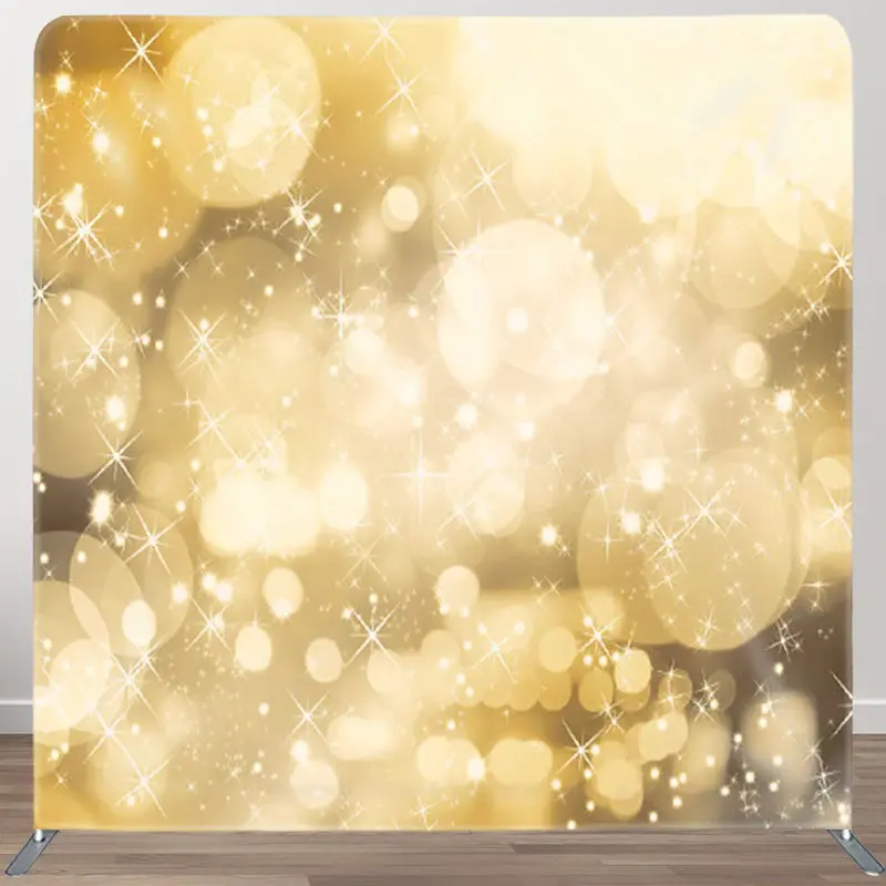 Aperturee Sparkling Warm Light Bokeh Fabric Party Backdrop Cover - Aperturee