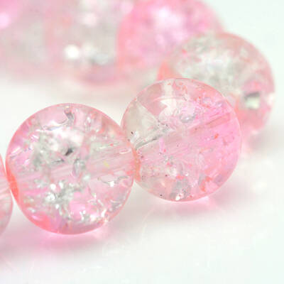 Baking Painted Crackle Glass Bead Strands