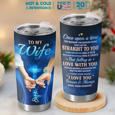 Gift - To My Wife 20Oz Tumbler, Religious Love Coffee Mug, Christian Gift For Wife From Husband, Anniversary Birthday Gift Fo...