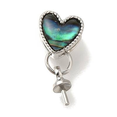 Brass Paua Shell Cup Pearl Peg Bails Pin Pendants