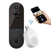 2.4G WiFi Wireless Video Doorbell Camera Security, Modern Human Detection Doorbell Security Cameras with Cloud Storage Securi...