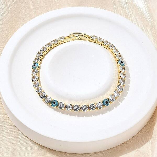 Brass Enamel Link & Charm Bracelets