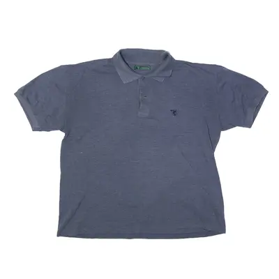 GYMNASIUM Polo Shirt Blue Short Sleeve Mens L