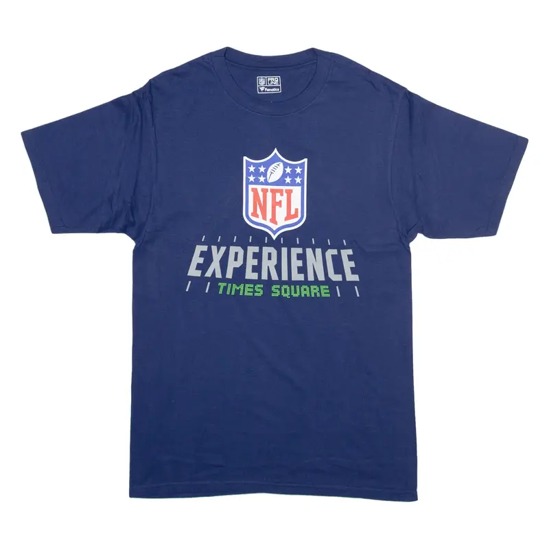 NFL Experience Time Square USA T-Shirt Blue Short Sleeve Mens S