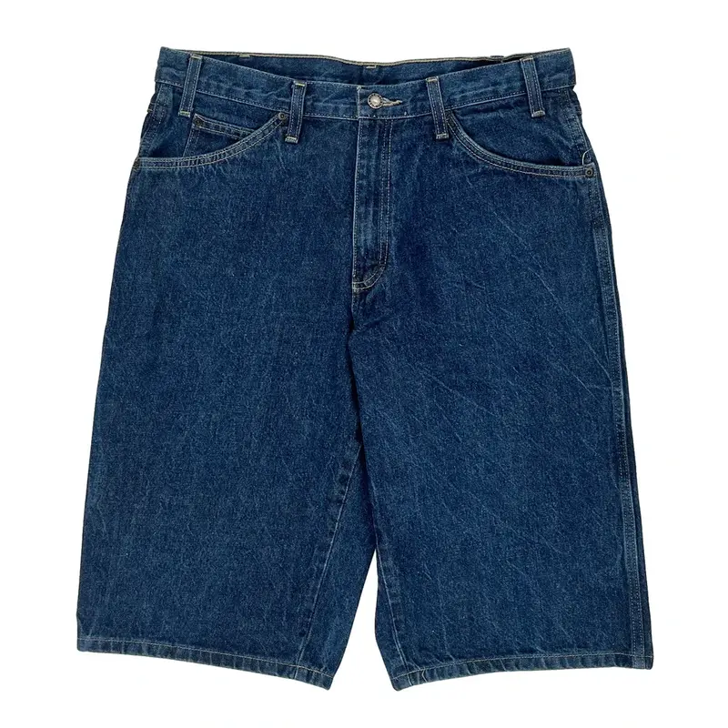 Dickies Denim Shorts - 34W 14L Dark Wash Cotton
