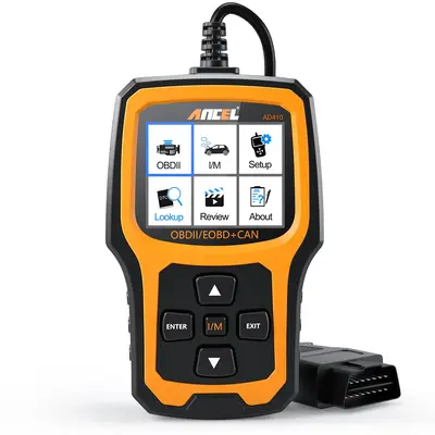 ANCEL AD410 Enhanced OBD2 Scanner for Check Engine Light & SMOG Check with DTC Lookup & Live Data Stream for All OBDII Cars 1...