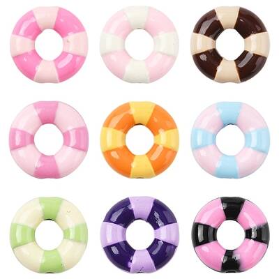 18Pcs 9 Colors Baking Paint Alloy Beads