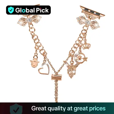 Artificial Rhinestone Decorated Watch Band (Band Only), Fashion Watch Band Compatible with Apple Watch, Replacement Watch...