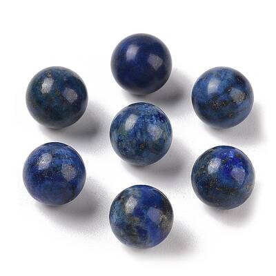 Natural Lapis Lazuli No Hole Sphere Beads