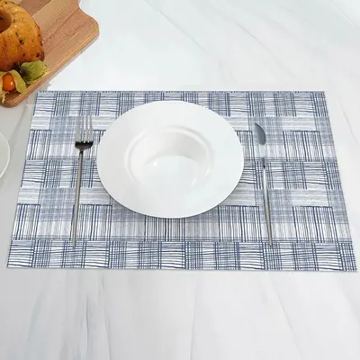 Vintage Horizontal Vertical Line Set Of 4 Placemats - Aperturee