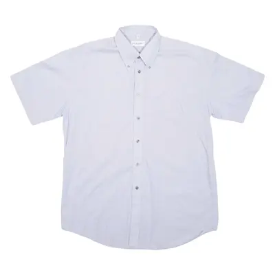 YVES SAINT LAURENT Mens Plain Shirt Blue L