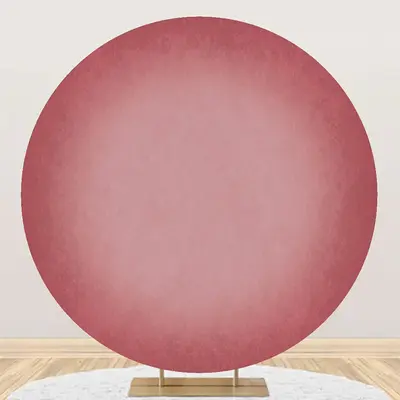 Round Red Pink Gradient Texture Birthday Backdrop - Aperturee