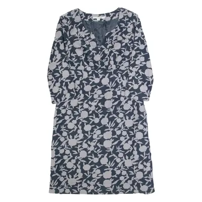 BODEN Womens Shift Dress Grey Corduroy Floral Midi UK 10