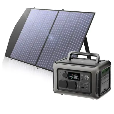 ALLPOWERS 600W Solar Generator (R600 + SP027 100W Solar Panel) R600-Black + SP027 100W Solar Panel