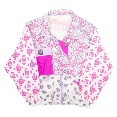 Womens Jacket White Crazy Pattern L