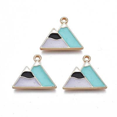 Rack Plating Alloy Enamel Pendants
