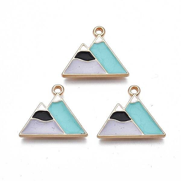 Rack Plating Alloy Enamel Pendants