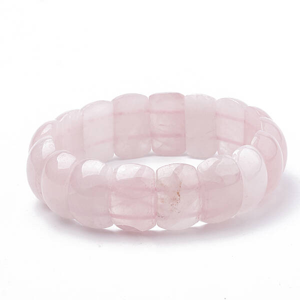 Natural Rose Quartz Beaded Stretch Bracelets