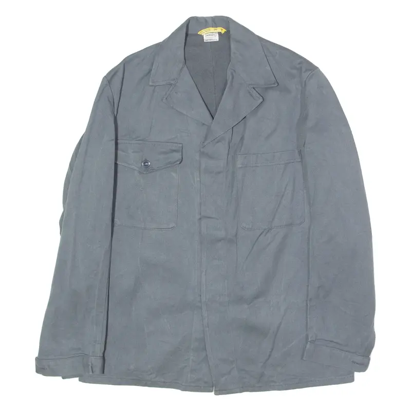 AGRARO Swiss Mens Workwear Jacket Grey Twill 90s L