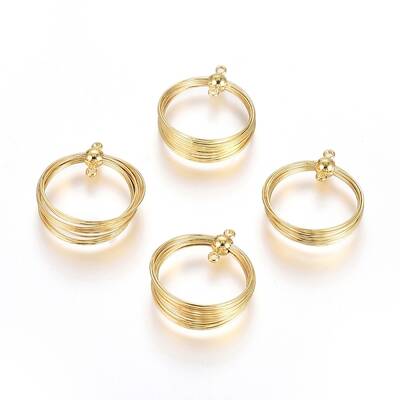 Brass  2-Loop Link Pendants