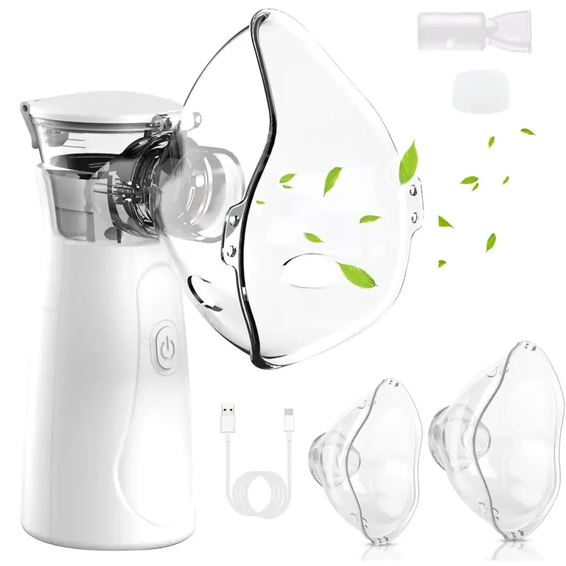 Portable Nebulizer - Nebulizer Machine for Adults and Kids Travel and Household Use, Handheld Mesh Nebulizer Spacer OTC Parts