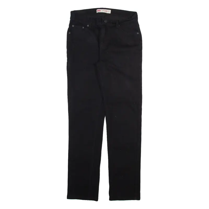 LEVI'S 502 Boys Trousers Black Regular Tapered W26 L30