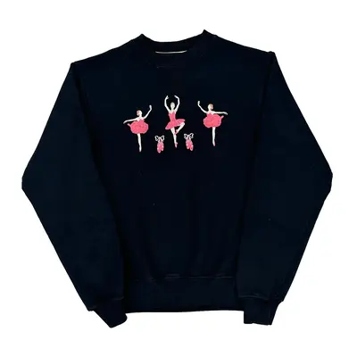Champion Graphic Sweatshirt - Small Navy Cotton Blend