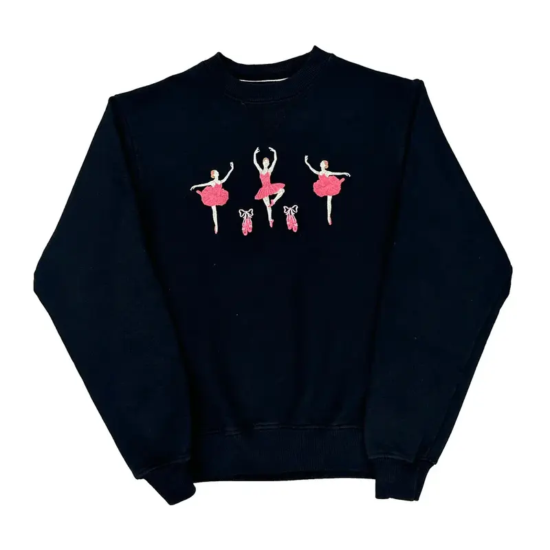 Champion Graphic Sweatshirt - Small Navy Cotton Blend