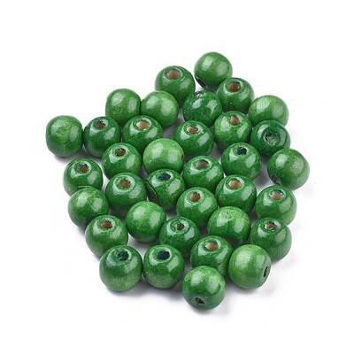 Dyed Natural Wood Beads