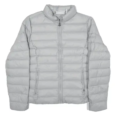 WOOLRICH Penn-Rich Insulated Puffer Jacket Grey Nylon Womens M