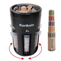 5 in 1 Coin Sorter, 1 Count Automatic Coin Counter with Coin Wrappers, Coin Bank & Coin Holder, Quickly & Accurate Coin Sorte...