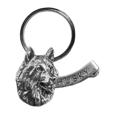 New-Spin Metal Casting Husky Keychain