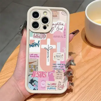 Cross Pattern Phone Case, TPU Anti-drop Cellphone Protective Case, Total Protective Shockproof Mobile Phone Cover for iPhone ...