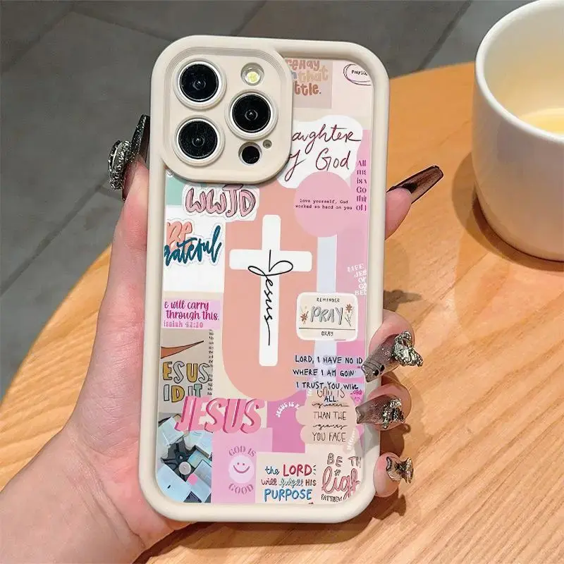 Cross Pattern Phone Case, TPU Anti-drop Cellphone Protective Case, Total Protective Shockproof Mobile Phone Cover for iPhone ...