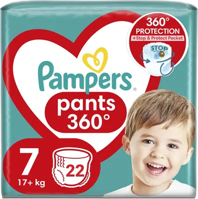 Pampers Pants size 7 disposable pull-up diapers 17+ kg 22 pieces