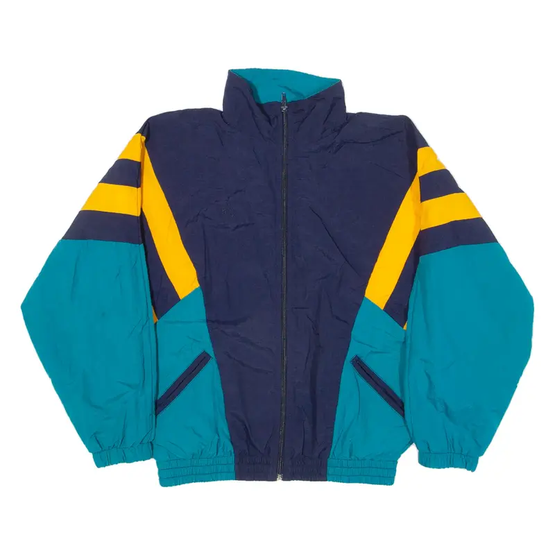 AKLASE Girls Track Jacket Blue Colourblock 12Y