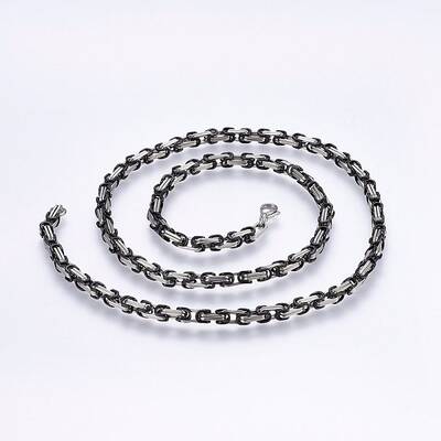 201 Stainless Steel Byzantine Chain Necklaces