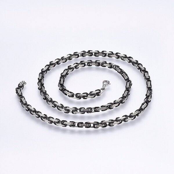 201 Stainless Steel Byzantine Chain Necklaces