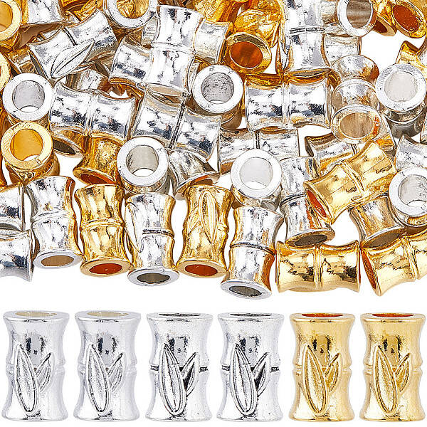 120Pcs 3 Colors Alloy European Beads