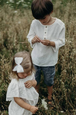 Kid's muslin shirt - White | Size: 2-3