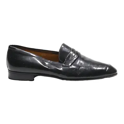 ZENITH Loafer Shoes Black Leather Mens UK 9.5