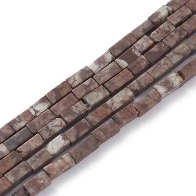 Natural Red Snowflake Obsidian Beads Strands